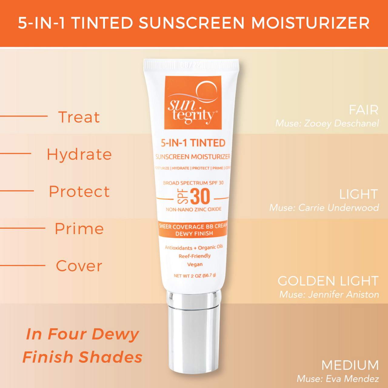 5-in-1 Moisturizing Tinted Face Sunscreen | SPF 30