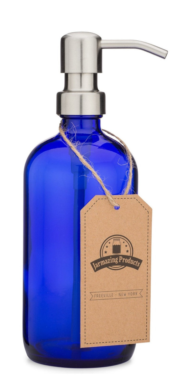 Blue Glass Soap + Lotion Dispenser | 16oz