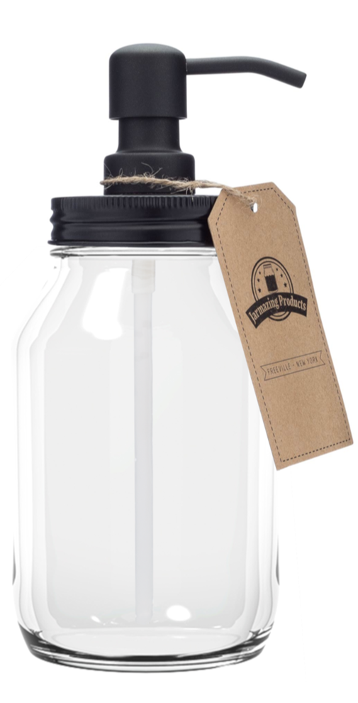 XL Clear Glass Soap Dispenser | 32oz