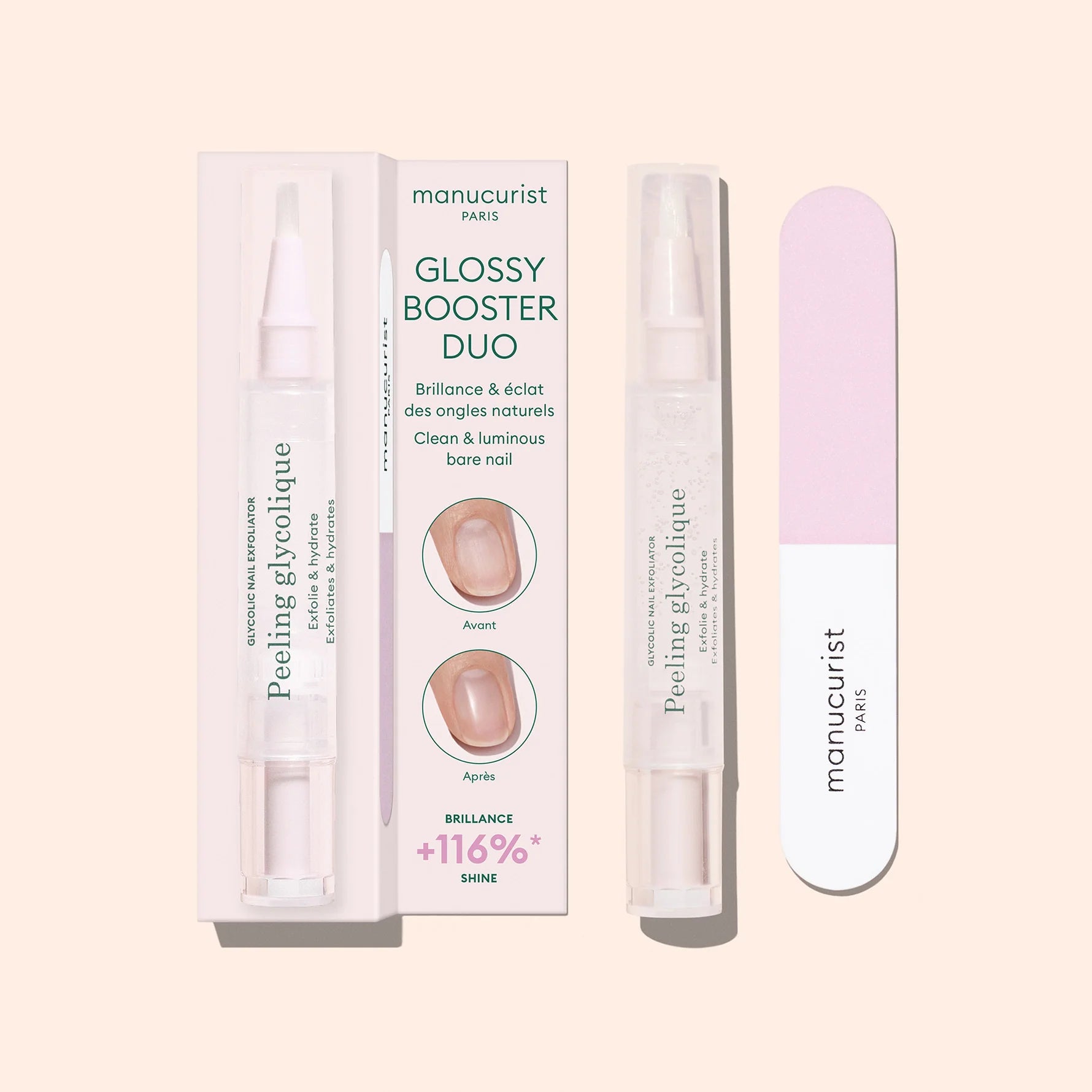 Polish-Free Glossy Booster Duo Nail Treatment
