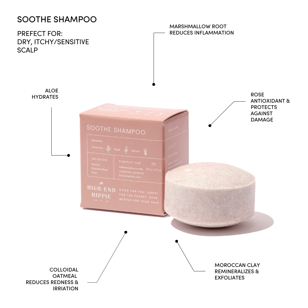 Soothe Shampoo Bar | Sensitive Skin, Scalp Conditions/Normal + Dry Hair Types