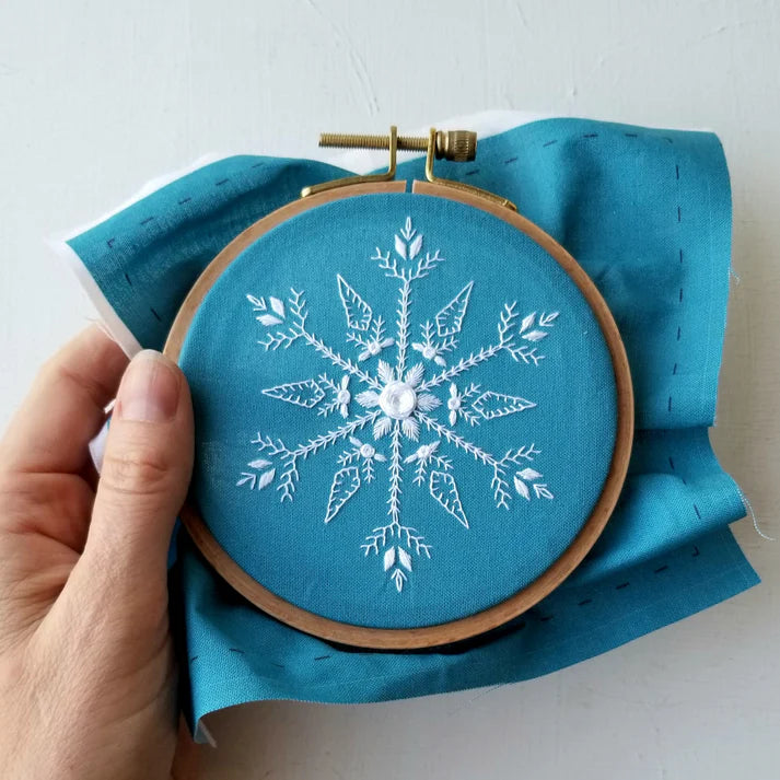 Mini Snowflake Sampler Embroidery Kit | Beginner Plus