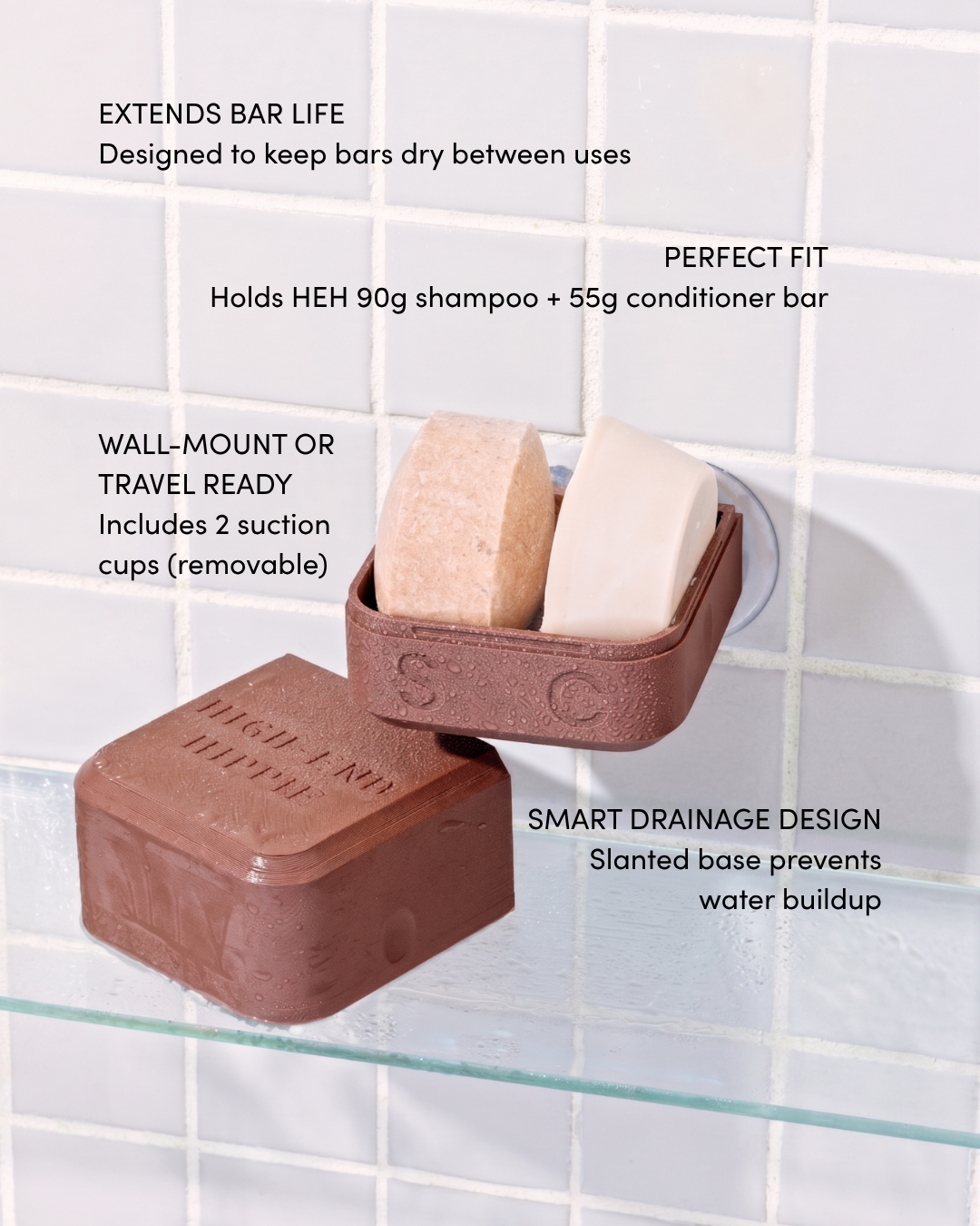 2-in-1 Shampoo & Conditioner Bar Storage