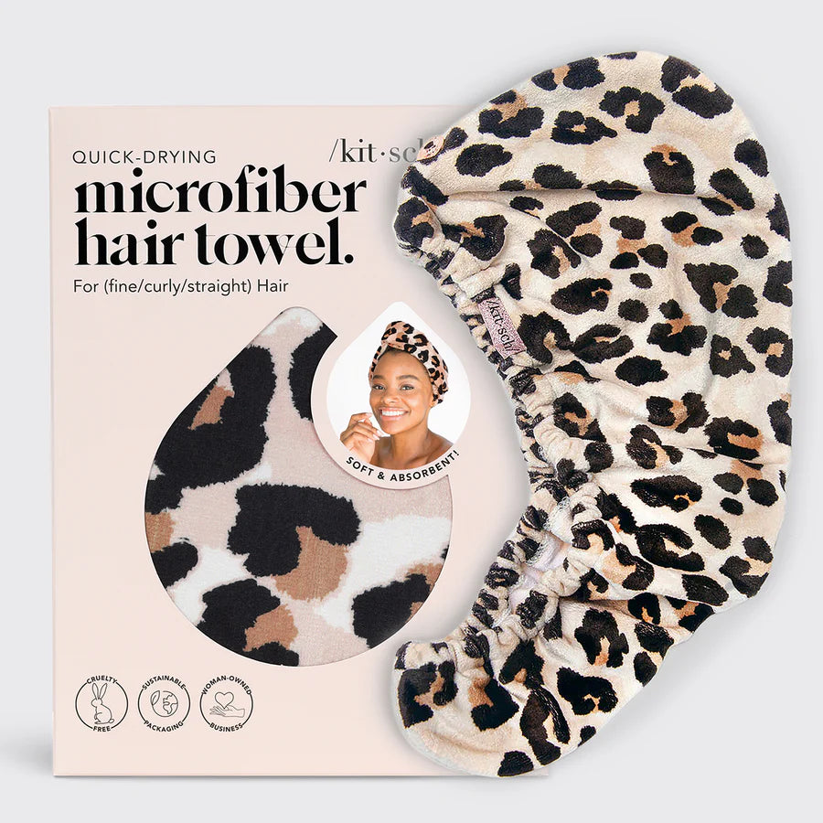 Microfiber Hair Towel | Leopard