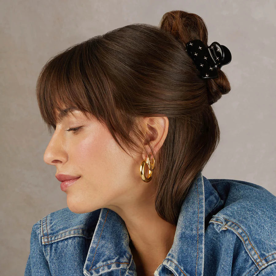 Rhinestone Cloud Claw Clip | Black