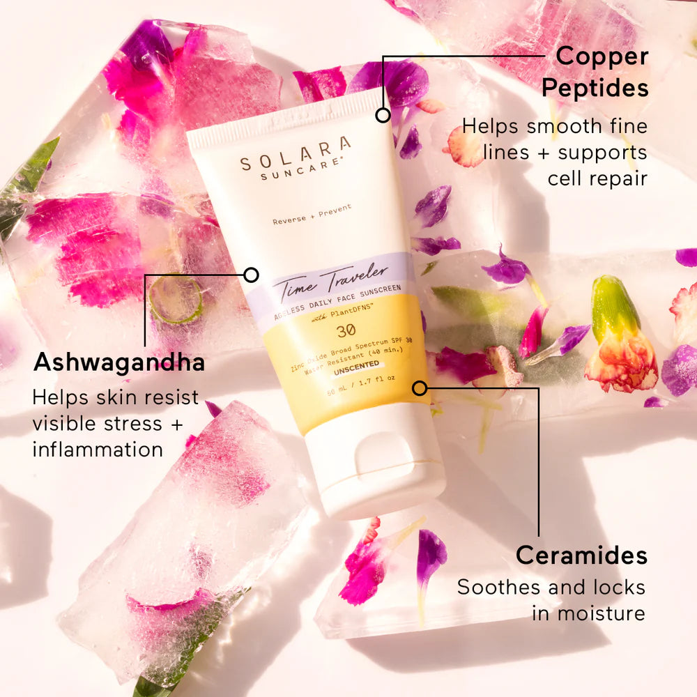Time Traveler Active Wear Peptide Face Sunscreen| SPF 30