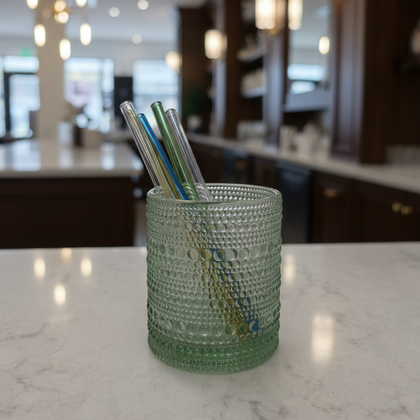 6" Glass Cocktail Straw | Straight