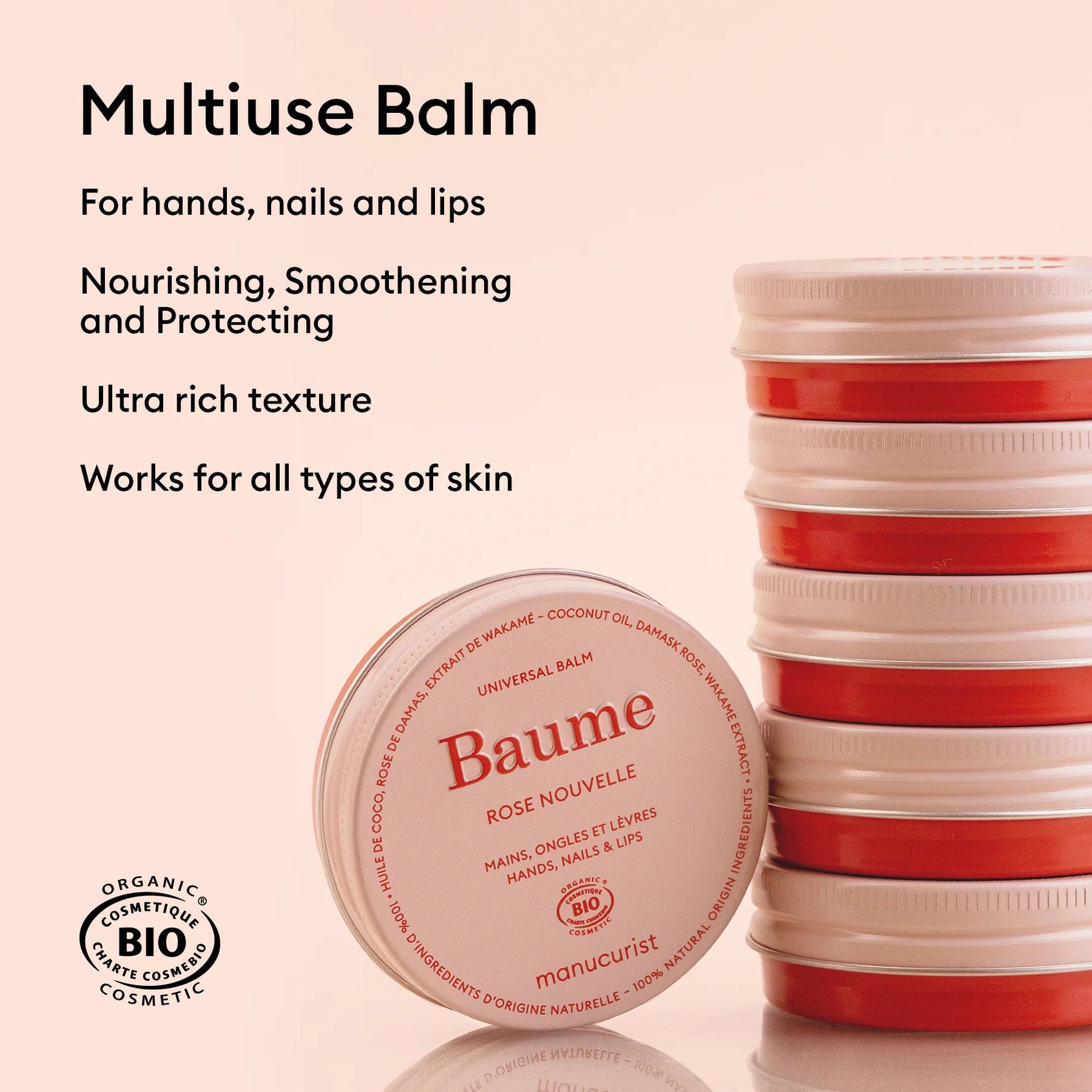 Universal Rose Balm | Lips, Nails + Cuticles