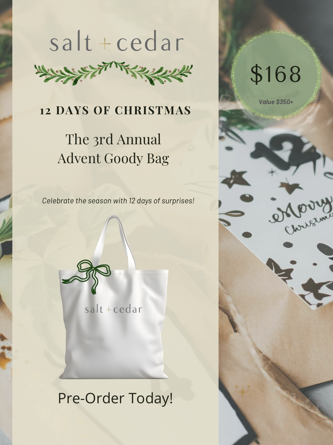 2025 Advent Goody Bag - 12 Days of Christmas