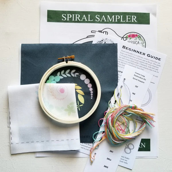 Spiral Sampler Beginner Embroidery Kit | Beginner