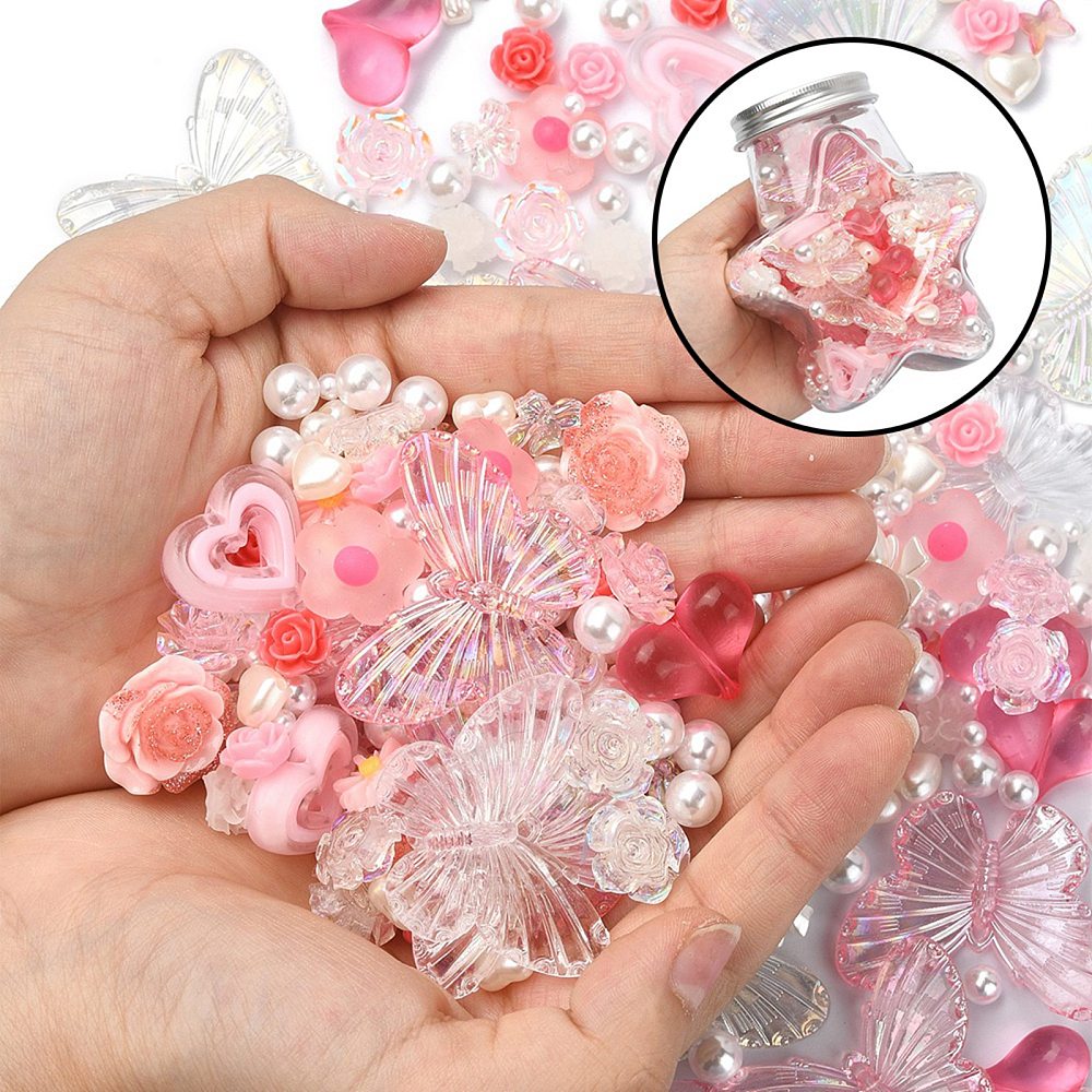 Jar of Beads + Cabochons (no holes)