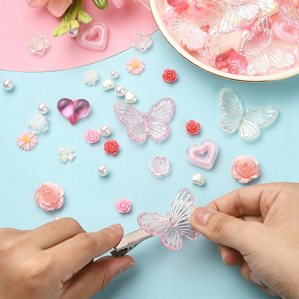 Jar of Beads + Cabochons (no holes)