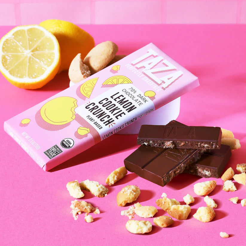 70% Dark Chocolate | Lemon Cookie Crunch Bar