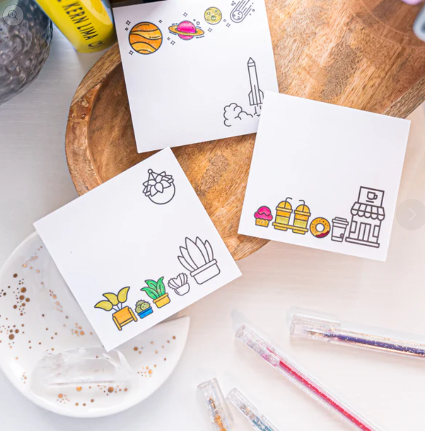 Color Your Own Post-It Notes Bundle, 3-Pack