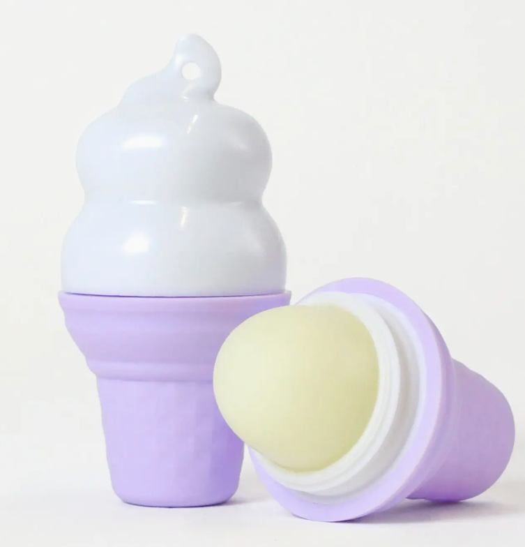 Ice Cream Lip Balm Keychain