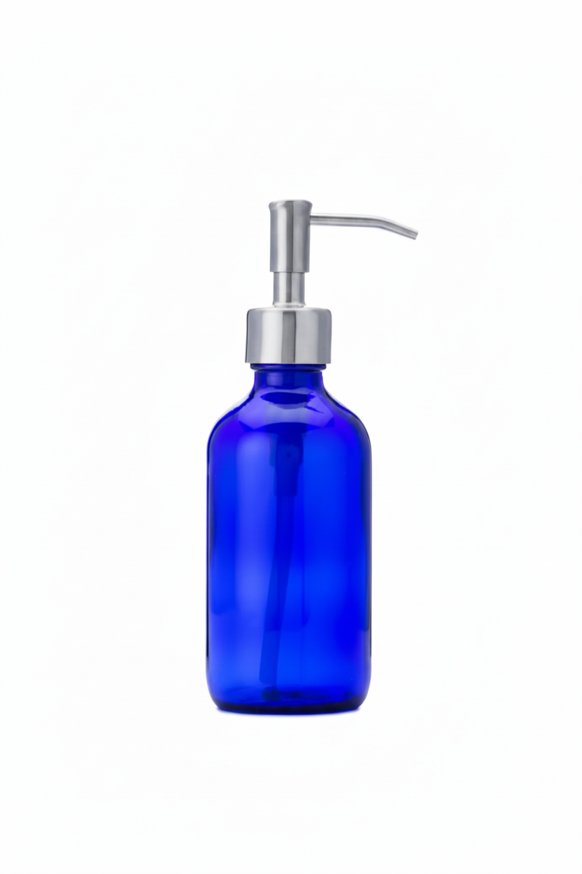 Cobalt Blue Glass Soap + Lotion Dispenser