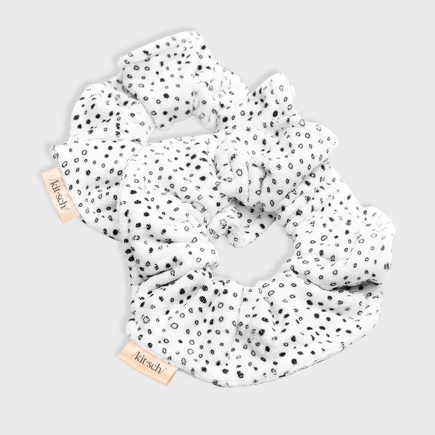 Micro Dot Microfiber Quick-Dry Towel Scrunchies 2pc Set