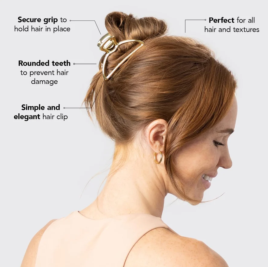 Open-Shape Claw Clip | Gold