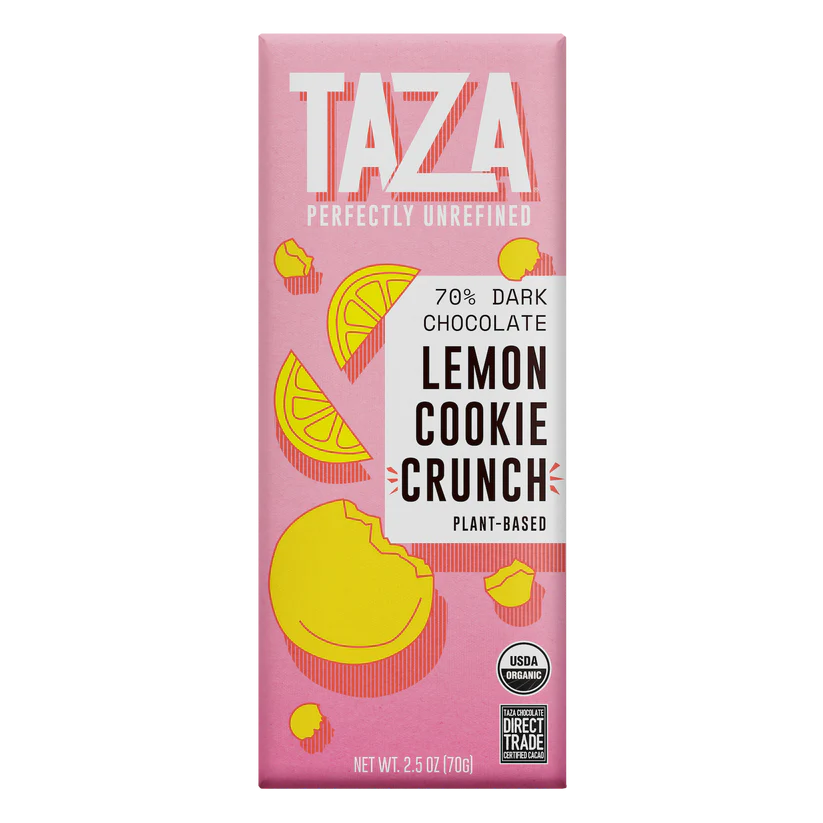 70% Dark Chocolate | Lemon Cookie Crunch Bar