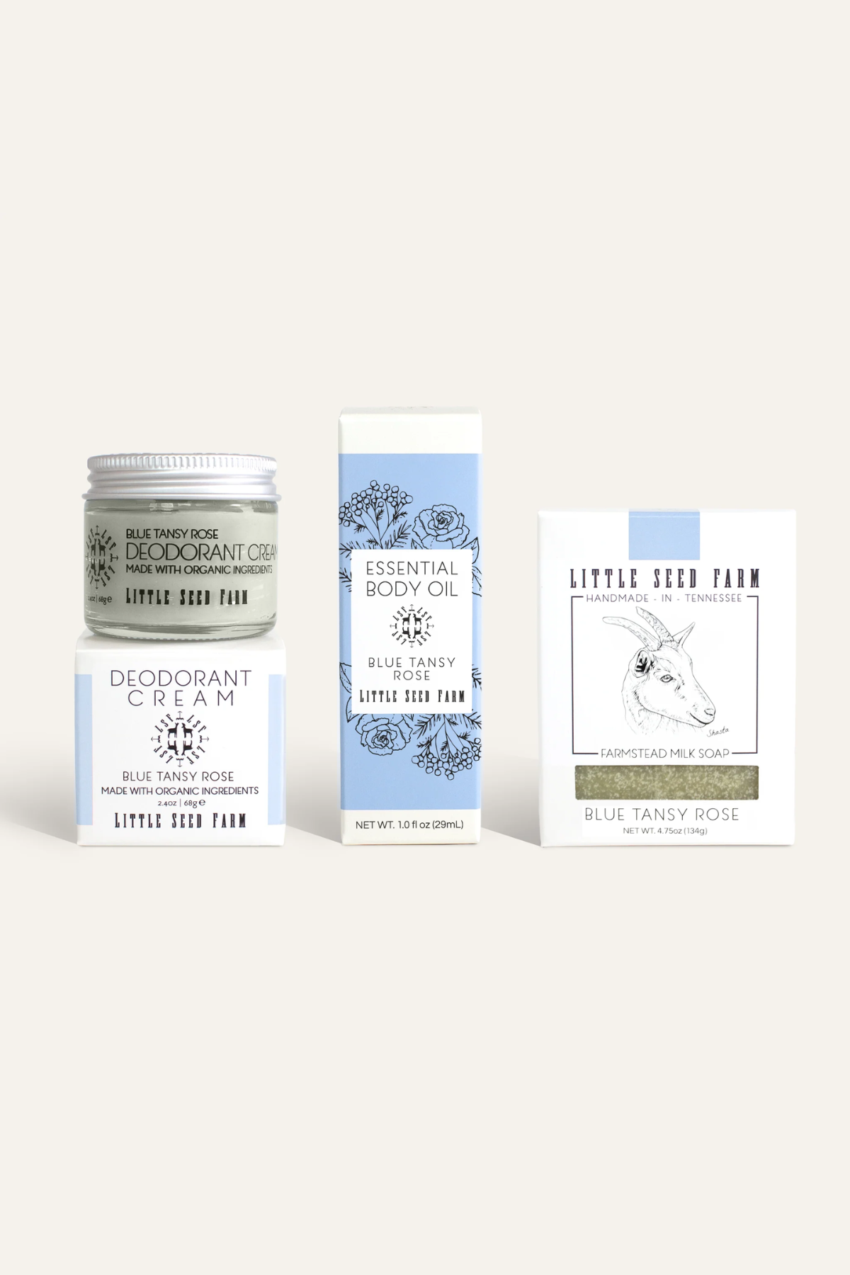 Blue Tansey Rose Body Care Set