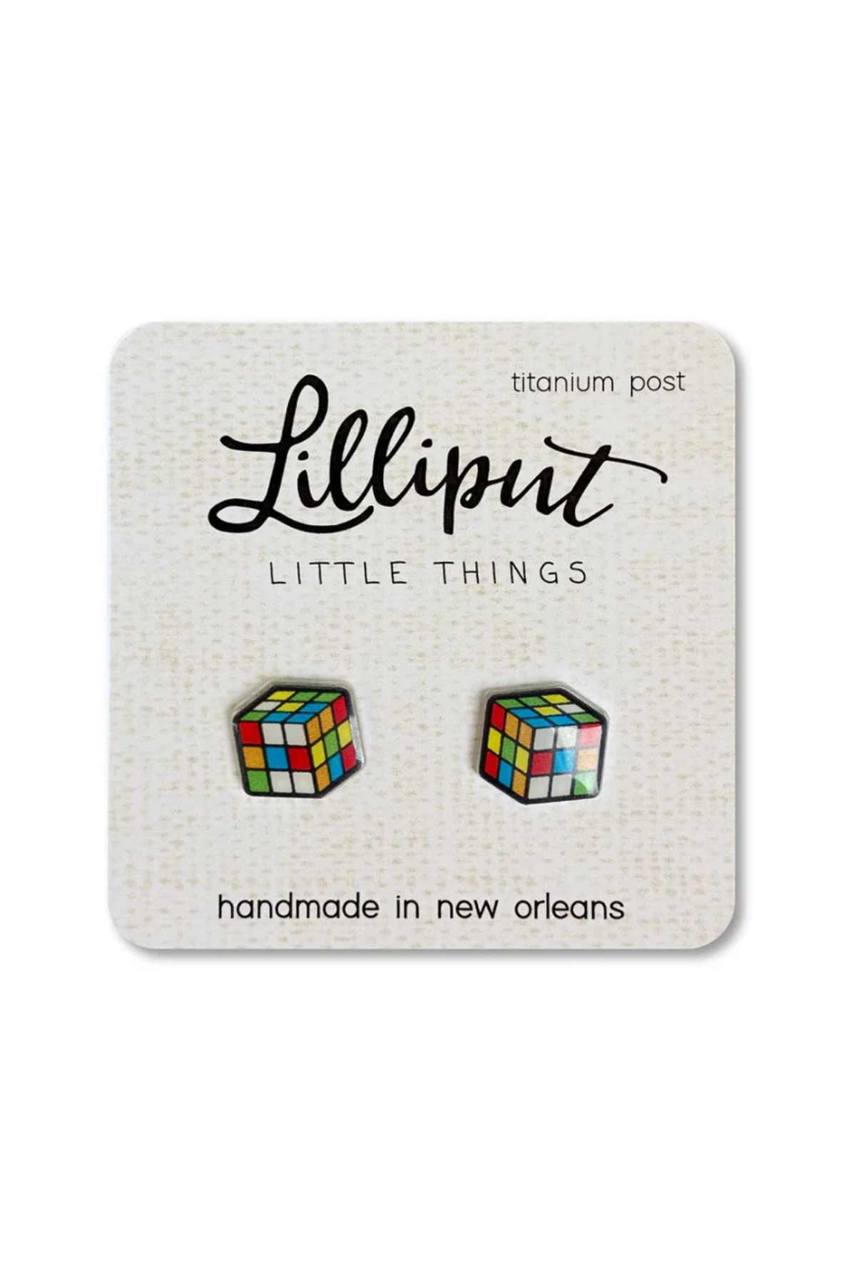 Rubik's Cube Earrings