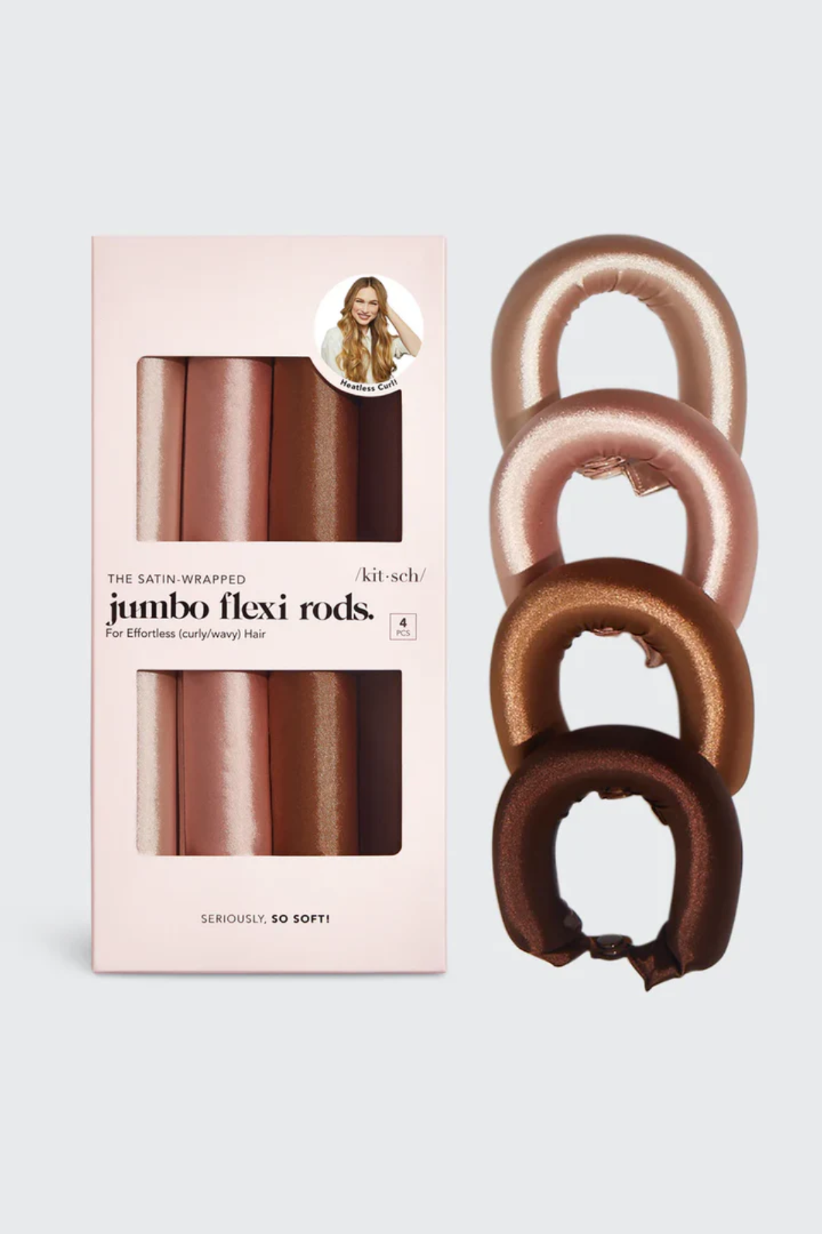 Jumbo Heatless Curls Satin Flexi Rods