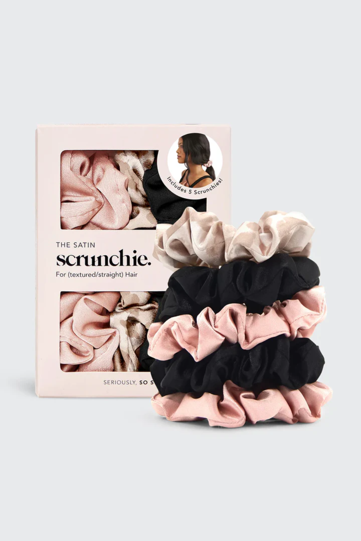 Satin Sleep Scrunchies 5pc Set