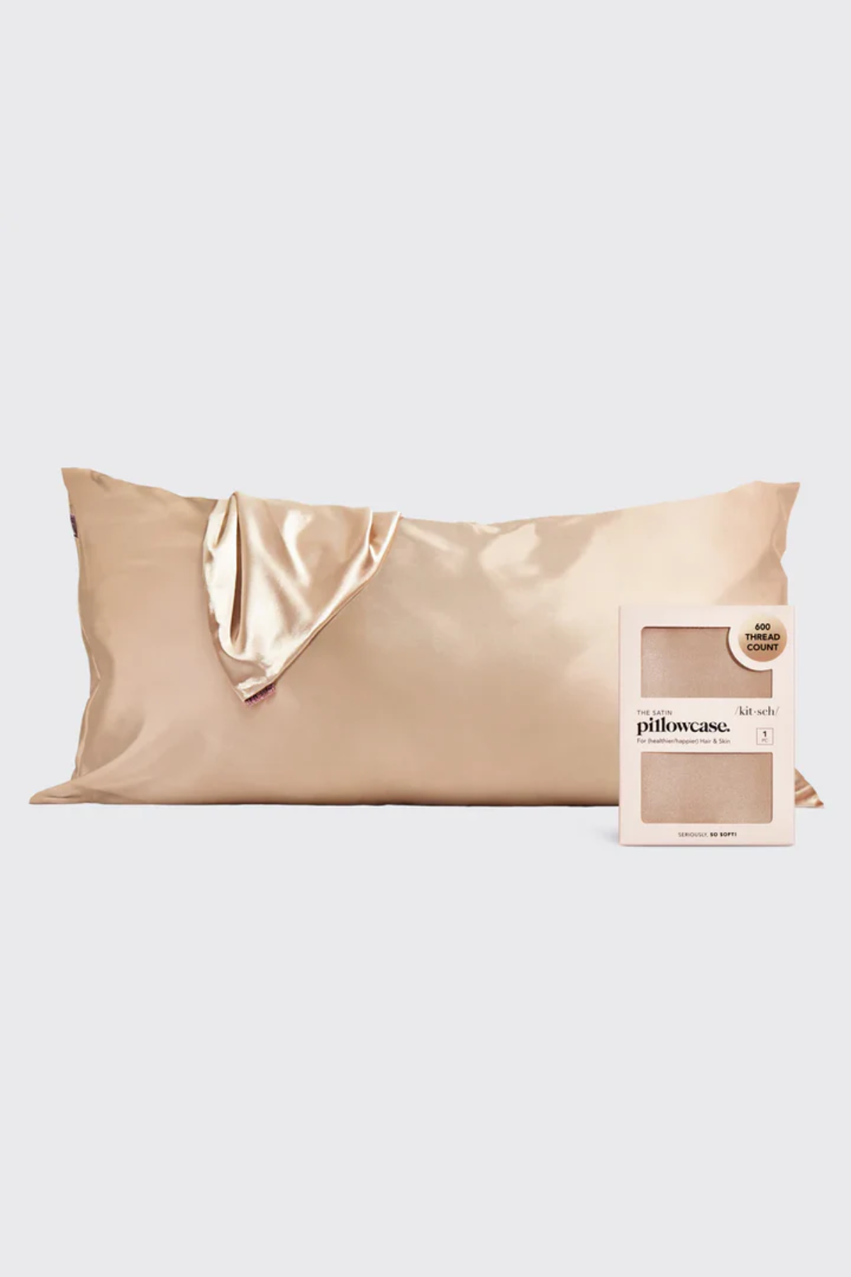 KING Single Satin Pillowcase | Champagne