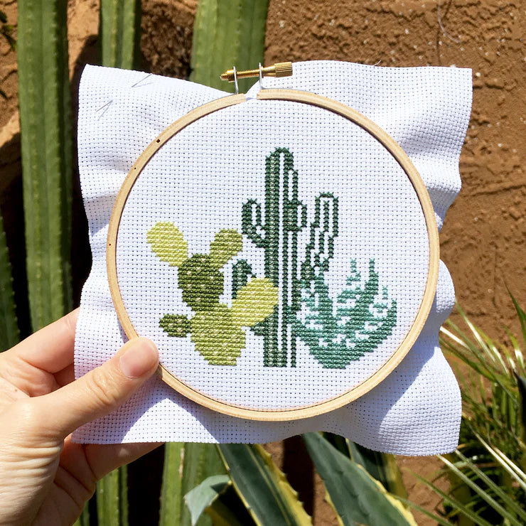 Desert Cacti Cross Stitch Kit | Level 1