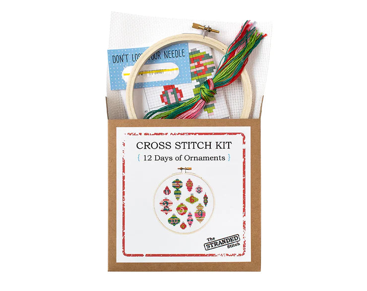 12 Days of Ornaments Cross Stitch Kit | Level 1