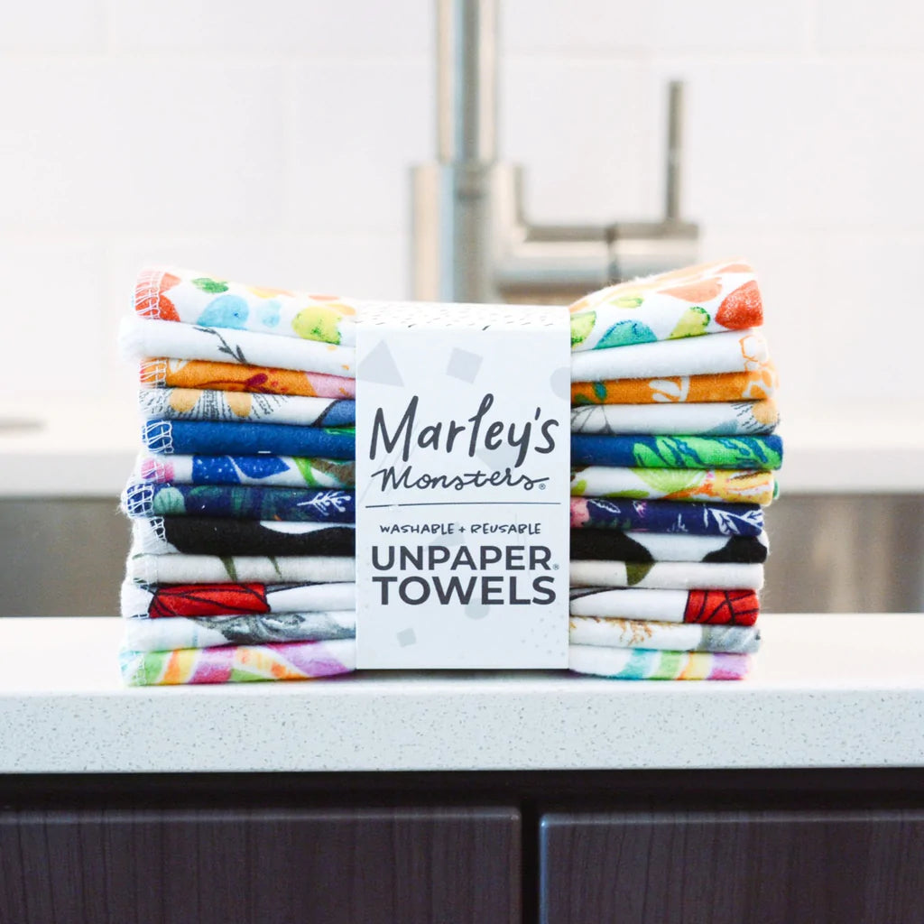 Marley's Monsters Unpaper Towels + Wooden Holder: Surprise Prints