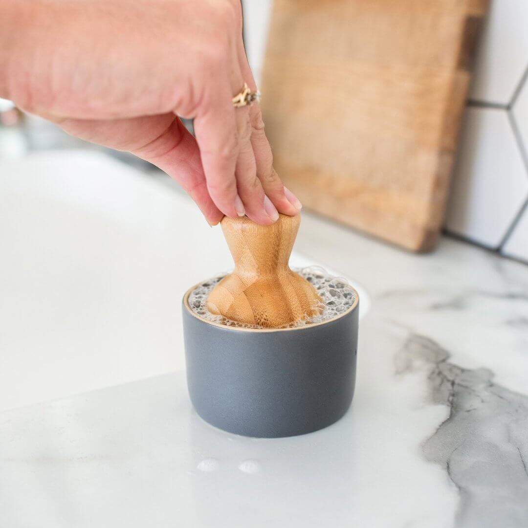 Bubble Up Set | Dish Brush & Ceramic Dish