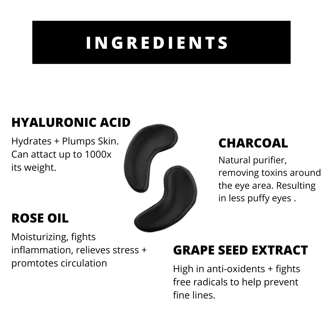 Wake Up | Charcoal Powder, Hyaluronic Acid, Vitamin C Eye Masks