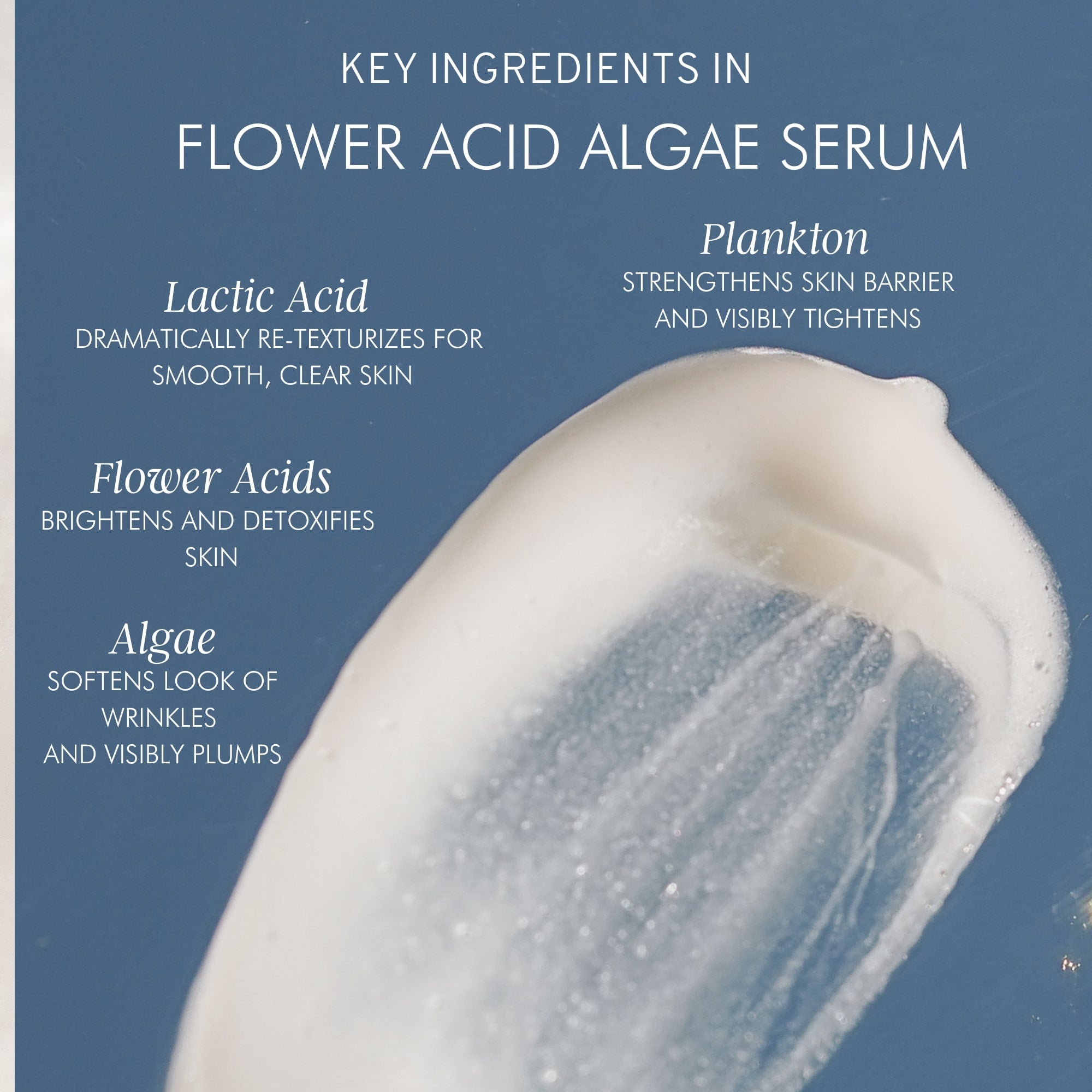 Flower Acid Algae Serum | 8% Lactic Acid + PHA™