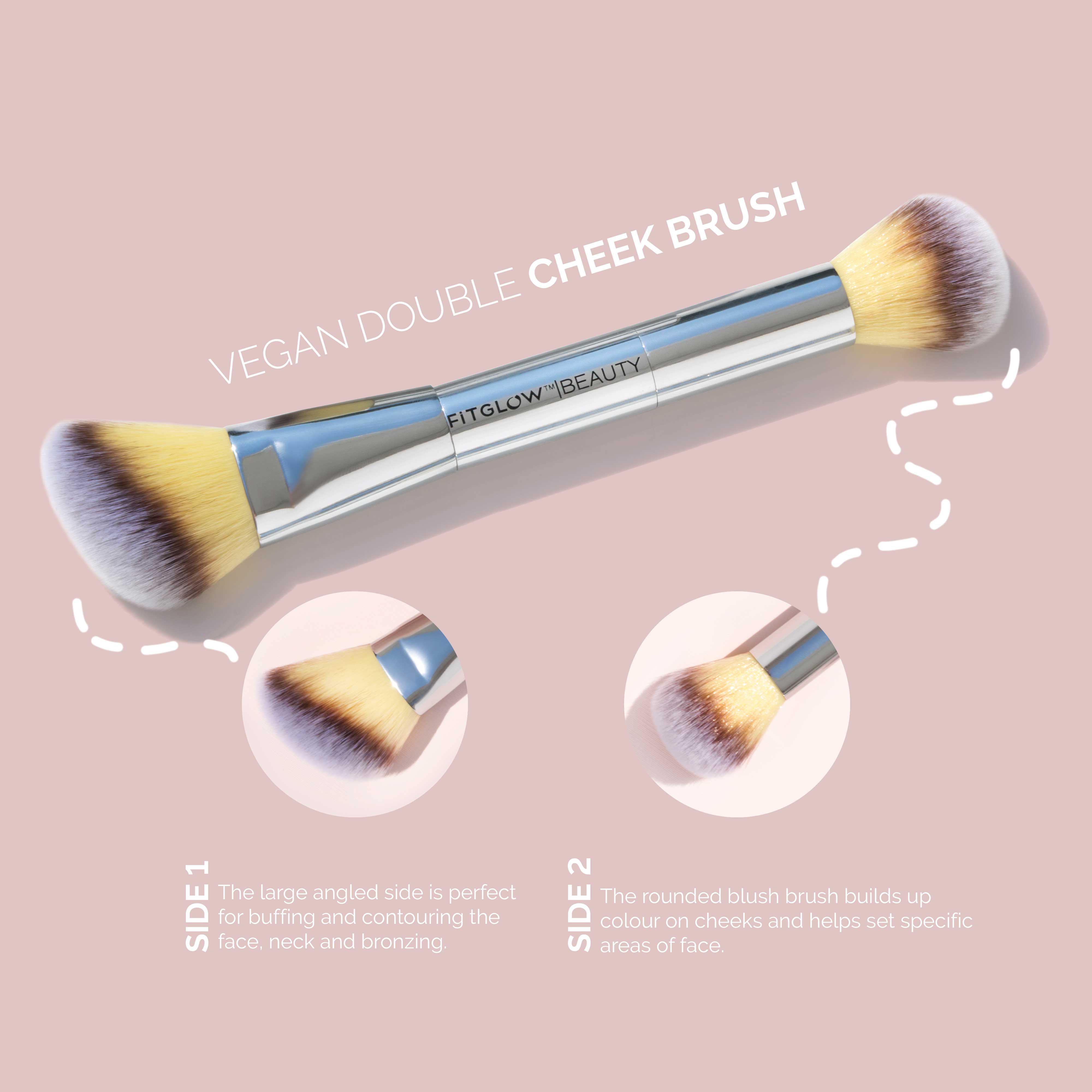 Vegan Teddy Double Cheek Brush