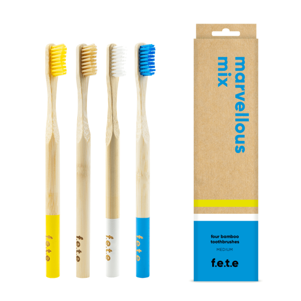 Multi Pack Bamboo Toothbrushes | Medium Bristles